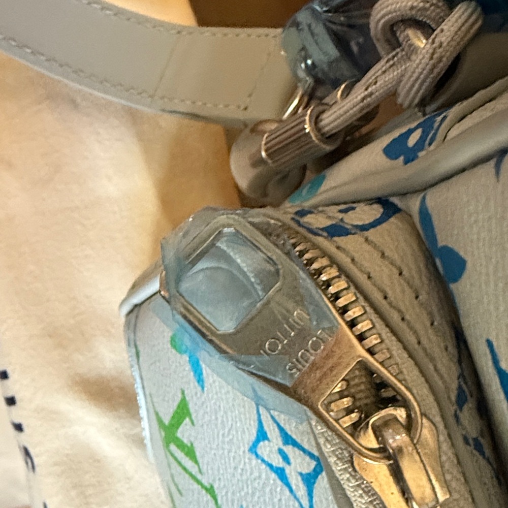 Crossbody Gray with Multi Color Ombré Monogram Print - Picture 3 of 13